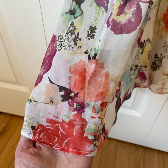 Sundance 100% Silk Floral Midi Length Sleeveless Summer Dress Size 6 Flaw - Picture 13 of 13